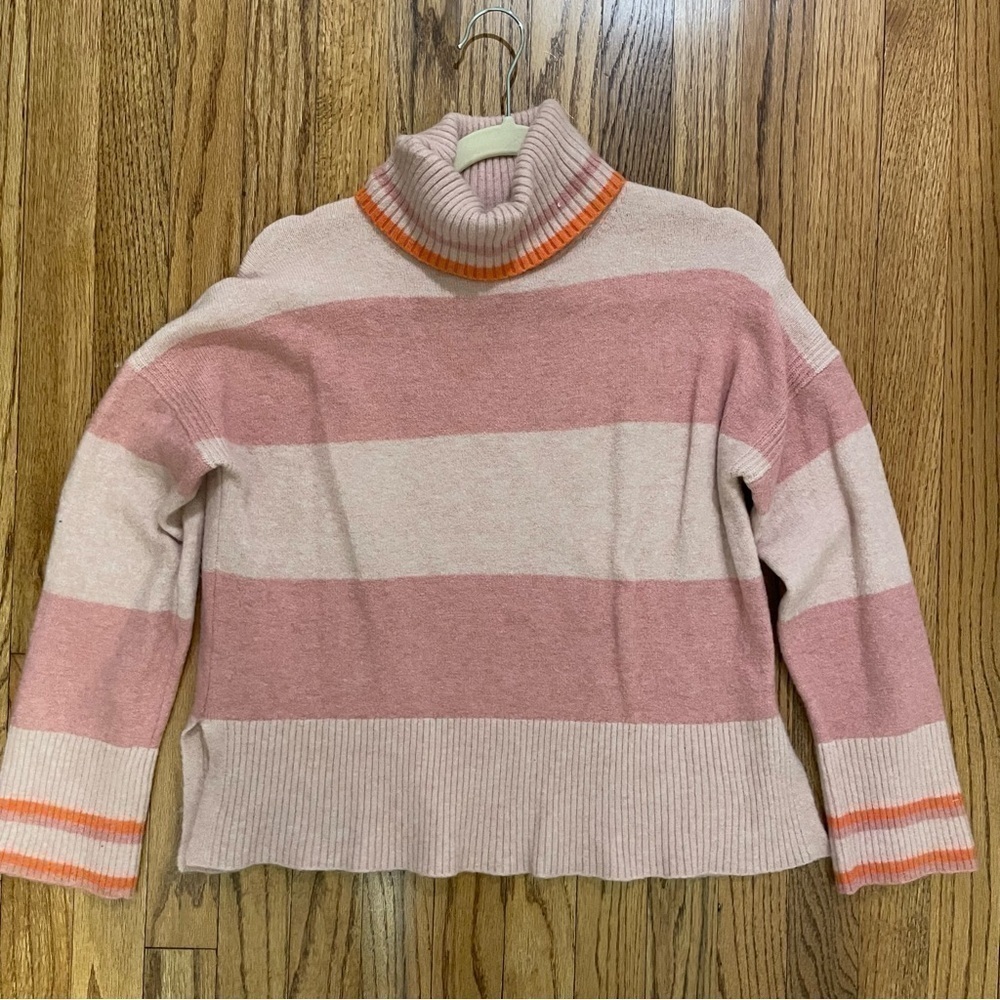 Women’s J. Crew striped turtleneck sweater, size XS - Picture 2 of 4